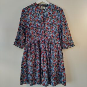 Tuckernuck Royal Shirt Dress Queens Garden Floral SIZE S